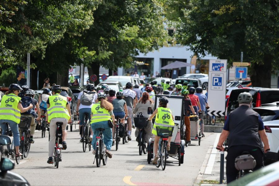 Impressionen von der 3. Oltner Velo-Demo von Ende August 2026.