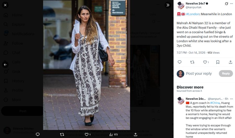 Mahrah Al Nahyan, ein Mitglied der VAE-Herrscherfamilie, wurde in London wegen Kindesvernachlässigung verurteilt.