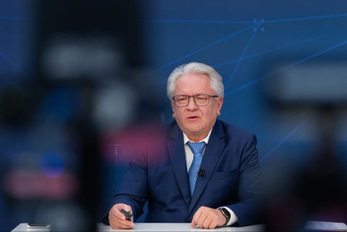 Armin Papperger, Vorstandvorsitzender der Rheinmetall AG, bei einer Bilanzpressekonferenz. rheinmetall