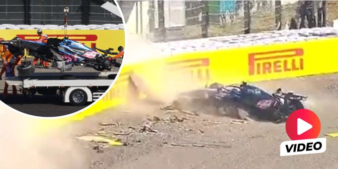 Formel 1 - Heftiger Crash sorgt für Unterbruch im Japan-Training