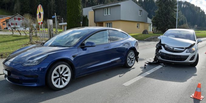 Auffahrkollision in Gettnau. Auffahrkollision