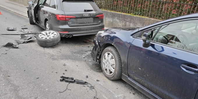 Unfall in Willisau fordert Sachschaden. Unfall in Willisau