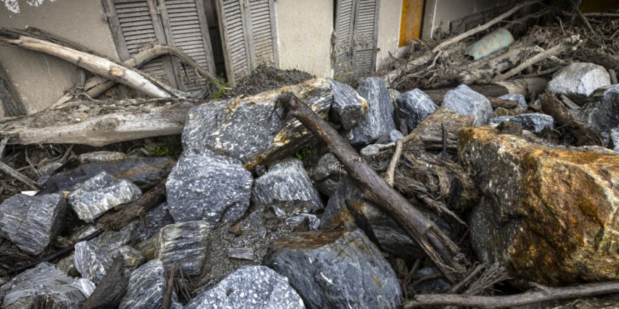 Ein Unwetter im Misox hat am 21. Juni 2024 massive Schäden verursacht. In Sorte (im Bild) wurden mehrere Häuser schwer beschädigt. (Archivbild)