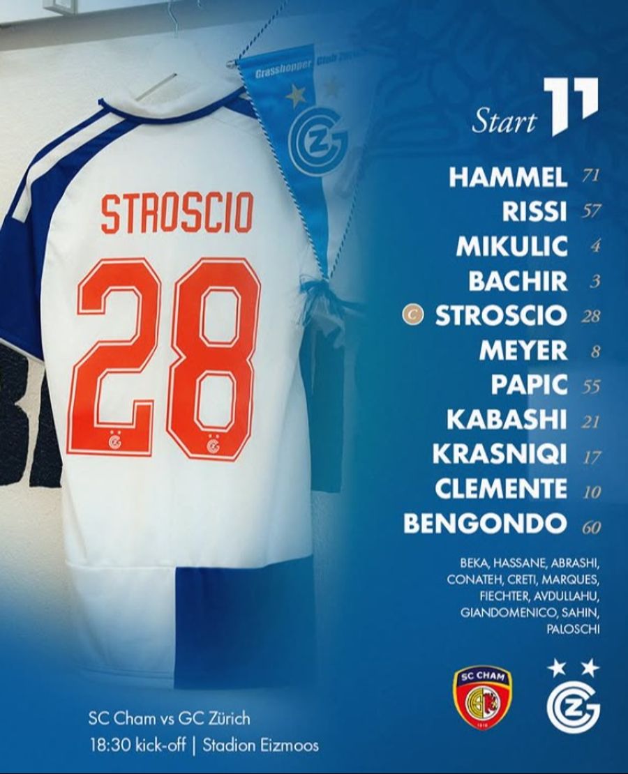 So spielt GC in der ersten Halbzeit.