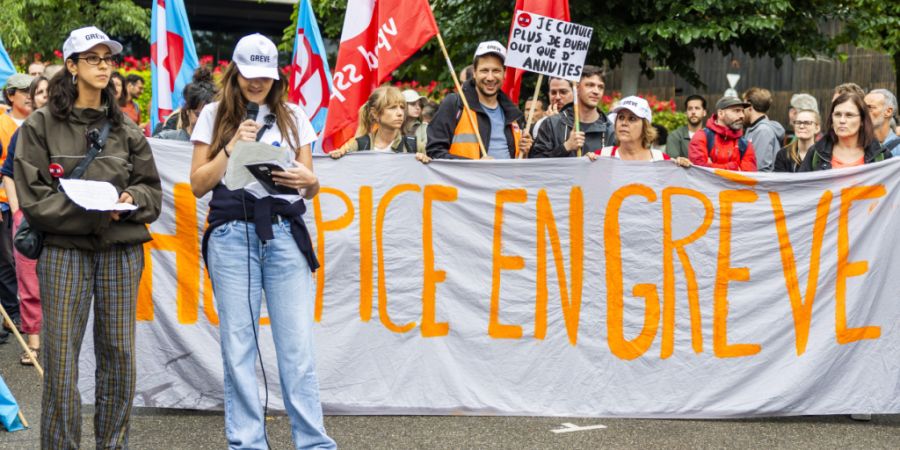 Sie wollen drei Tage protestieren: Angestellte des öffentlichen Dienstes in Genf.