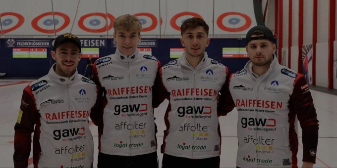 Von links nach rechts: Marco Hefti, Jan Iseli, Maximilian Winz, Sandro Fanchini Curling Team Solothurn