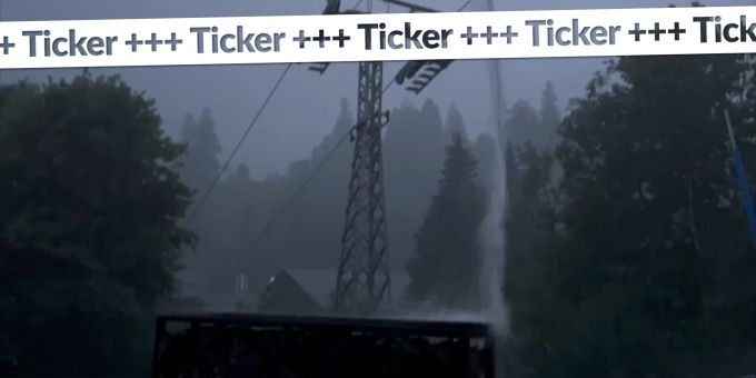 «Feuerwerk fällt aus» - Adelboden BE von heftigem Regen überrascht
