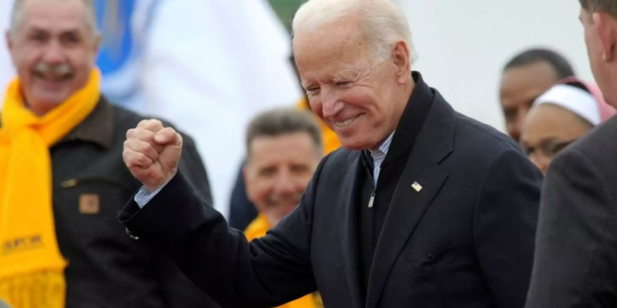 Biden bei einem Auftritt in Massachusetts am 18. April