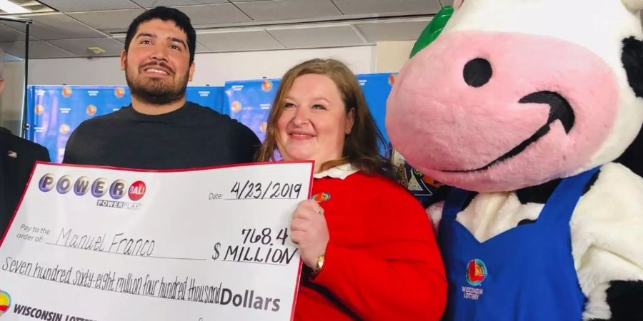 Der 24-jährige Manuel Franco gewann 2019 768 Millionen US-Dollar beim Powerball-Jackpot.