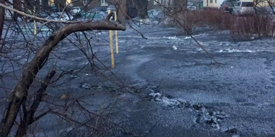 Drei Städte waren von dem schwarzen Schnee betroffen