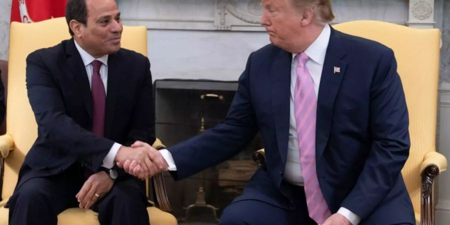 Trump und  Ägyptens Staatschef al-Sisi Anfang April