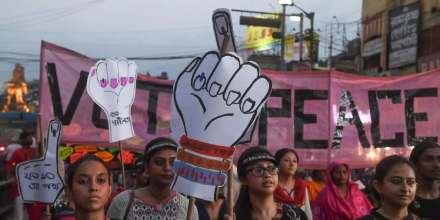 Demo für Homosexuellen-Rechte im indischen Kolkata