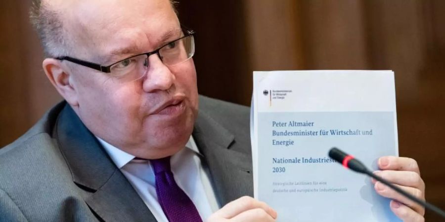 Bundeswirtschaftsminister Peter Altmaier bei der Vorstellung der «Nationalen Industriestrategie 2030» im Februar. Foto: Bernd von Jutrczenka