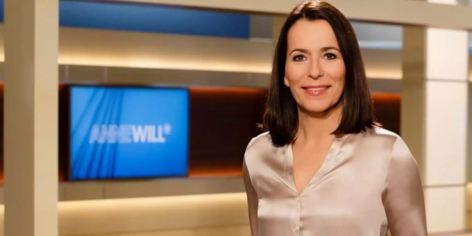 Anne Will an einer Sendung. Anne Will Ard