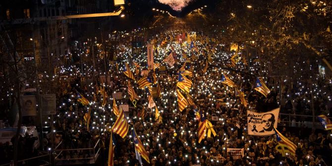 Demonstranten Barcelona