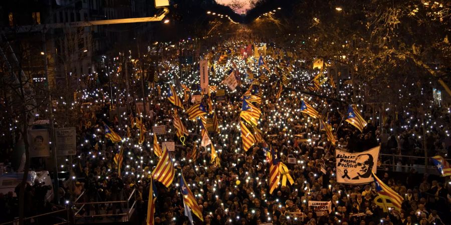 Demonstranten Barcelona