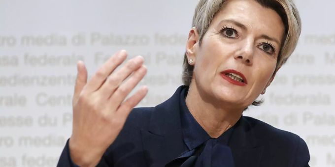 Bundesrätin Karin Keller-Suter. lugano ukraine konferenz