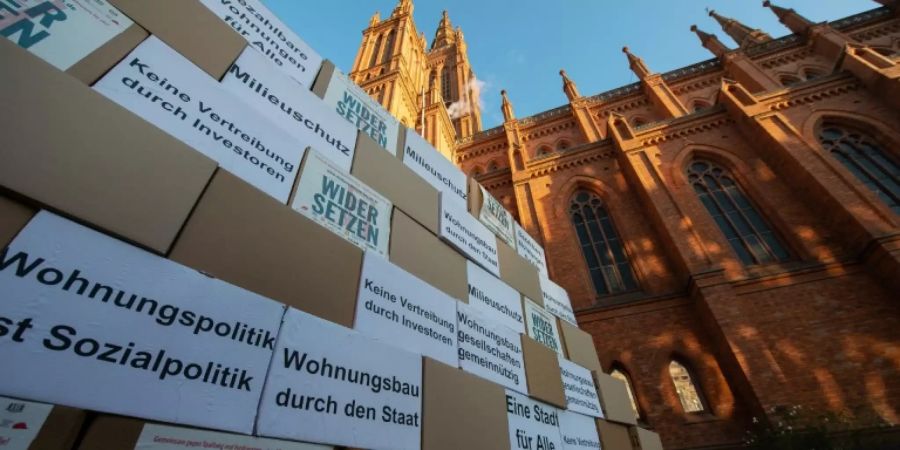 Protestaktion in Wiesbaden