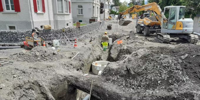 Bauarbeiten Neugasse / Büchelstrasse.