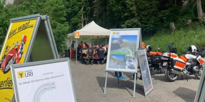 Präventionsaktion Super Biker 2021 in Urnerboden.