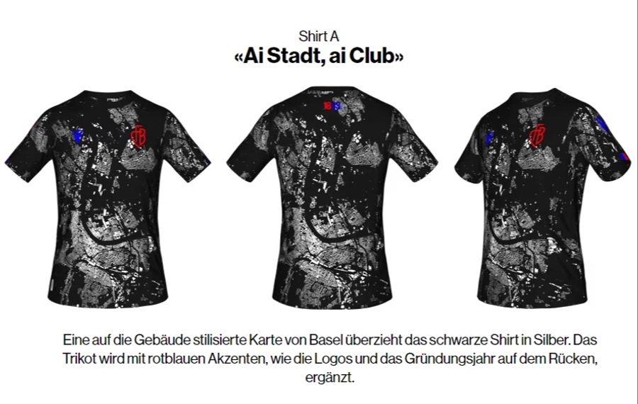 Zur Auswahl stehen Shirt A «Ai Stadt, ai Club»...