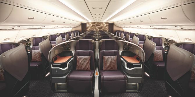Business-Class im A380 von Singapore Airlines