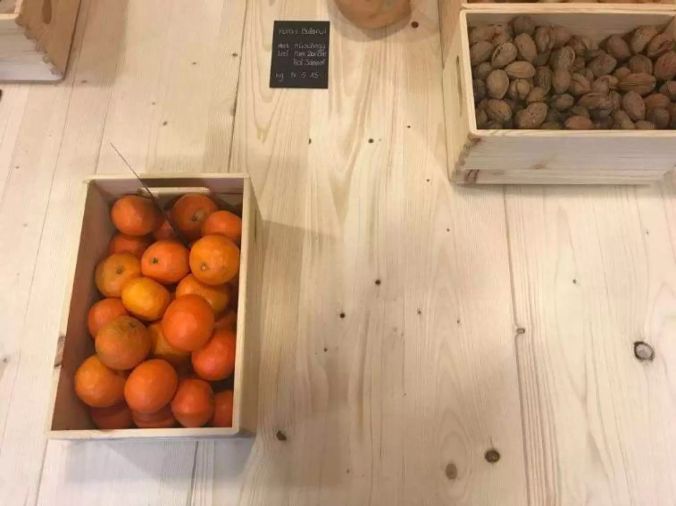 Die Produkte sind alle schön präsentiert.