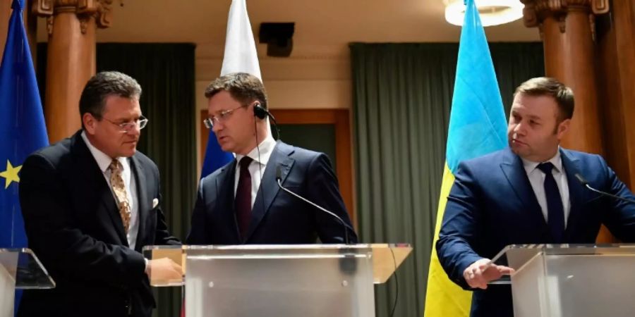 EU-Kommissionsvizepräsident Sefcovic und die Energieminister Russlands und der Ukraine in Berlin