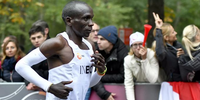 Eliud Kipchoge läuft als erster Mensch einen Marathonlauf in unter zwei Stunden. Eiud Kipchoge