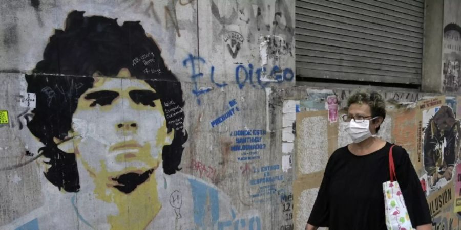 Wandbild von Diego Maradona in Buenos Aires