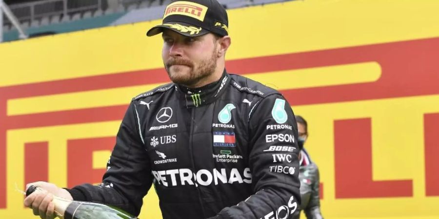 Steht bei Mercedes vor einer Vertragsverlängerung: Valtteri Bottas. Foto: Joe Klamar/Pool AFP/AP/dpa