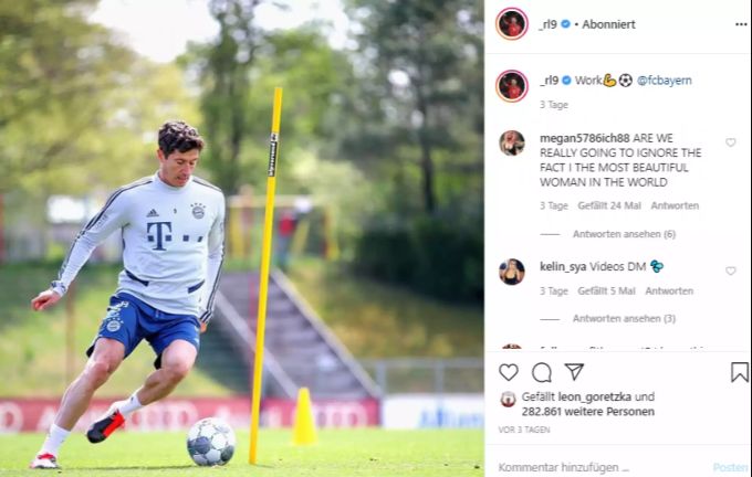 Robert Lewandowski ist zurück im Training. Robert Lewandowski