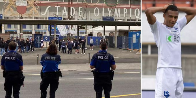 Draussen vor der Tür - Hier feiern Lausanne-Fans trotz Cup-Niederlage
