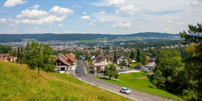 Aussicht über Bergdietikon und Dietikon. Aussicht über Bergdietikon und Dietikon.