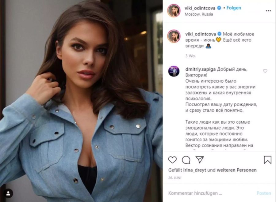 Viktoria Odintcova verdrehte Lewis Hamilton den Kopf.