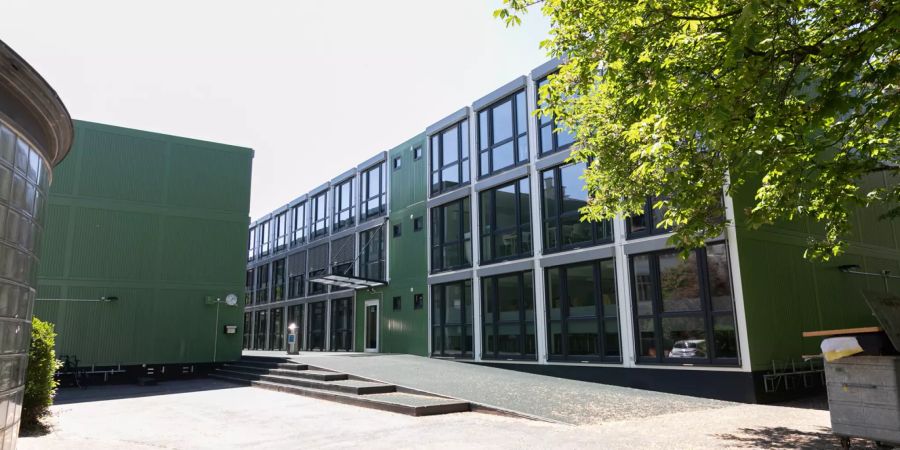 Das Provisorium der Schule Burghalde in Baden.