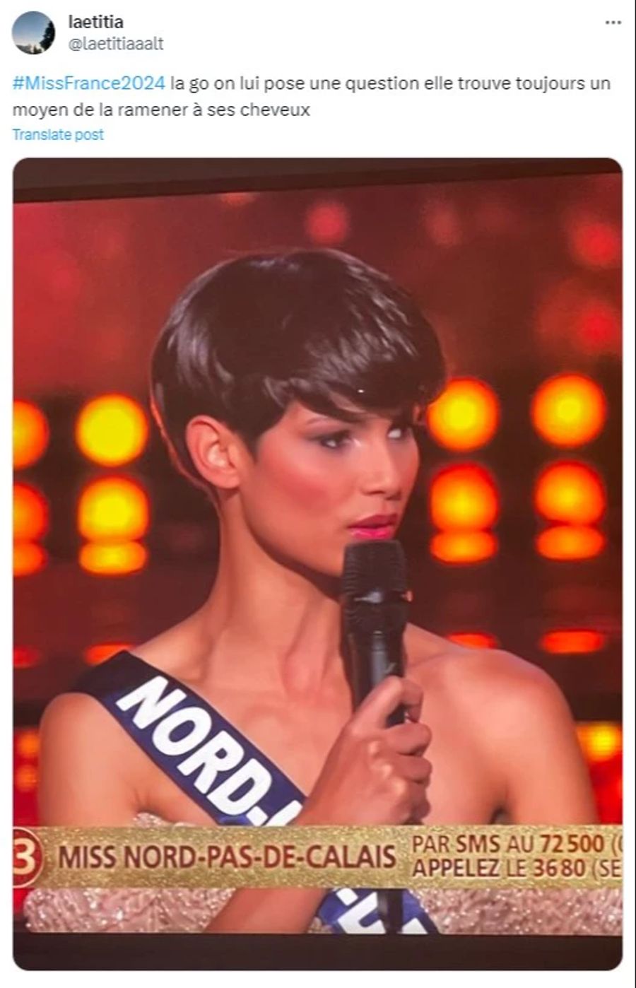 Auf X (ehemals Twitter) wird die neue Miss Frankreich kritisiert.