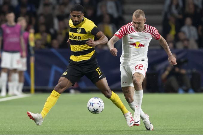 Saidy Janko (links) im CL-Spiel mit YB gegen RB Leipzig. Saidy Janko