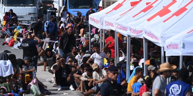 Viele Geflüchtete Italien