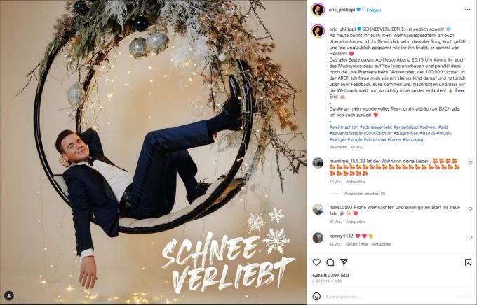 Eric Philippi gibt Michelle Halt. Er ist selbst Sänger. michelle