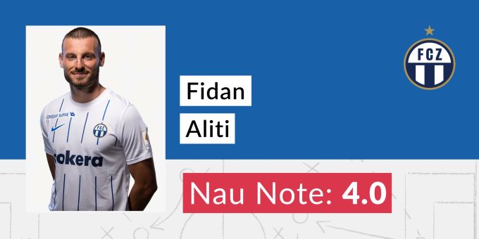 Die Note für Fidan Aliti vom FC Zürich. Fidan Aliti
