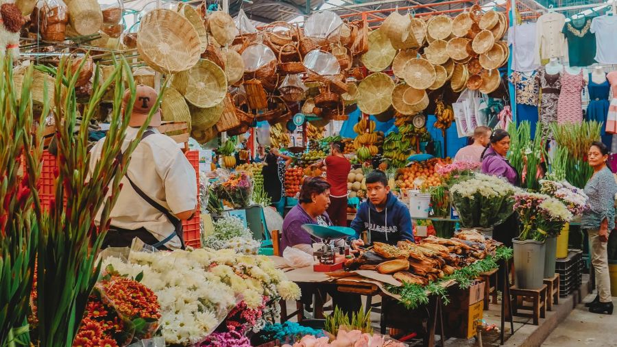 Markt Mexiko Stad Blumen