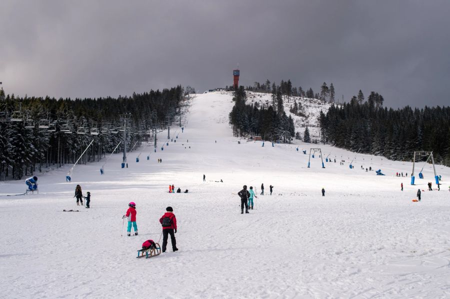 Schnee Wintersport Harz Piste Mittelgebirge