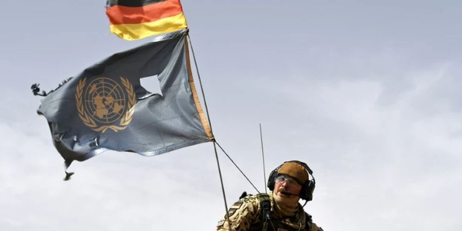 Deutscher Blauhelm-Soldat 2018 in Mali