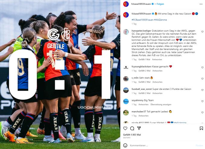 Gegen GC feiern die Frauen des FC Basel einen Saisonauftakt nach Mass. fc basel