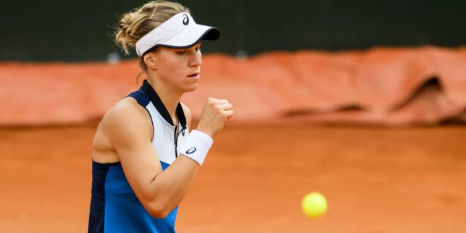 Viktorija Golubic ballt die Faust. (Archivbild) Viktorija Golubic