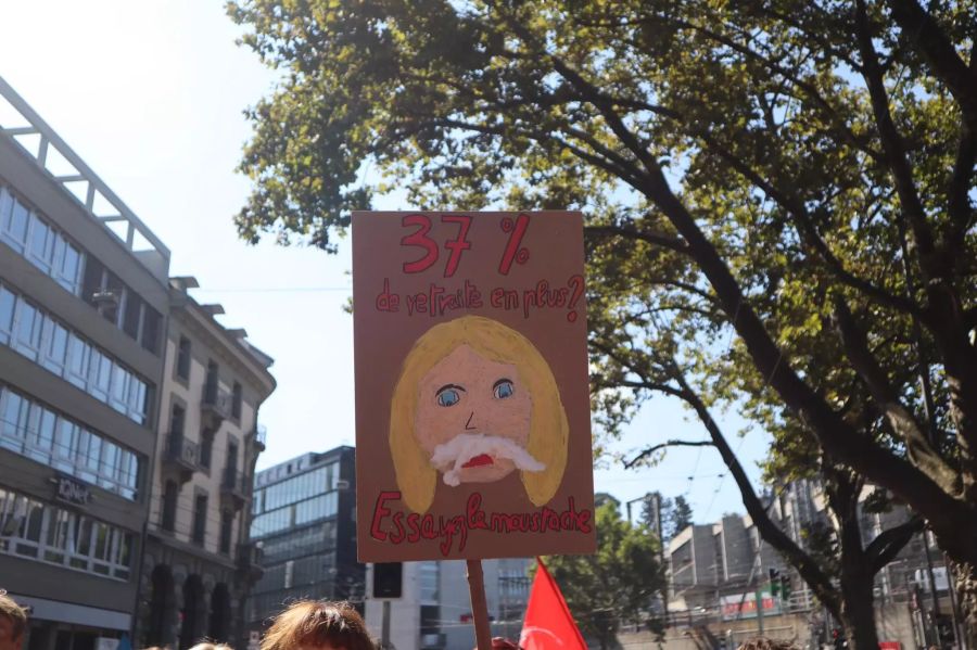 Banner an der Demo.