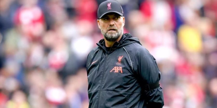Trainer Jürgen Klopp vom FC Liverpool ohne Brille. Foto: Mike Egerton/PA Wire/dpa