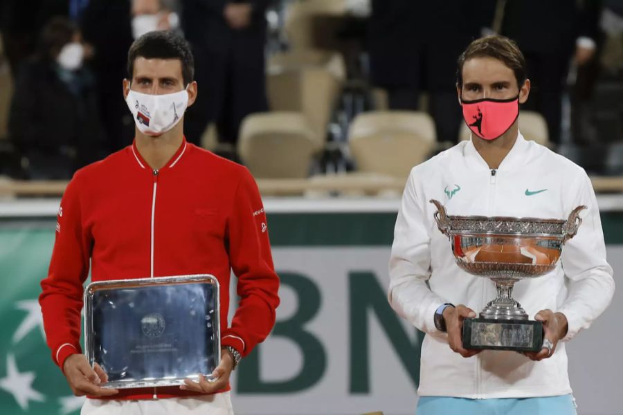 An den French Open hatte Djokovic bei der Siegerehrung noch vorbildlich eine Maske getragen.