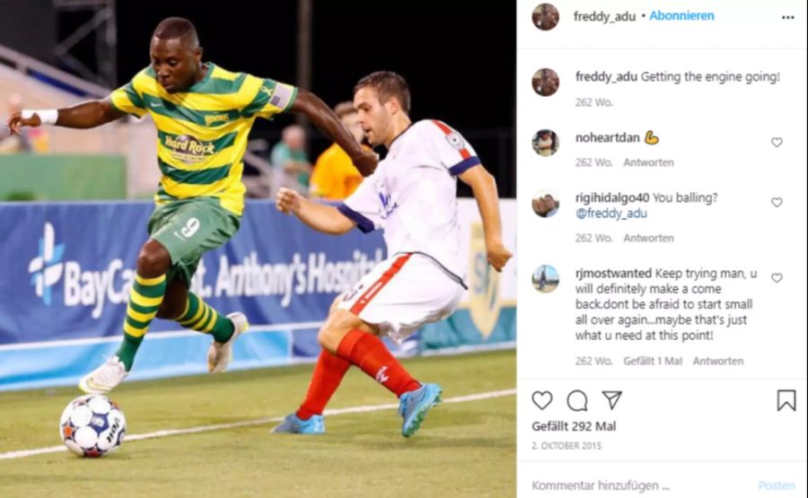 Freddy Adu im Einsatz für die Tampa Bay Rowdies.